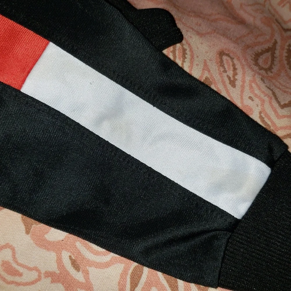 Bundle Red and Black Set Stripes Lines Athletic Sport Matching Set Track Suit Ja - Picture 12 of 16